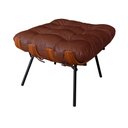 Ver imagem 1 de Puff Decorativo Laura 65cm Couro Marrom Avermelhado - Sallar Home