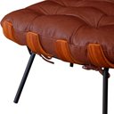 Ver imagem 2 de Puff Decorativo Laura 65cm Couro Marrom Avermelhado - Sallar Home