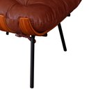Ver imagem 3 de Puff Decorativo Laura 65cm Couro Marrom Avermelhado - Sallar Home
