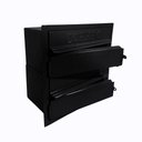 Ver imagem 3 de Caixa de Correios Condomínio Preta 2 Módulos Tamanho 15x28x28cm Aço Preto