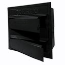 Ver imagem 2 de Caixa de Correios Condomínio Preta 2 Módulos Tamanho 15x28x28cm Aço Preto