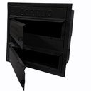 Ver imagem 4 de Caixa de Correios Condomínio Preta 2 Módulos Tamanho 15x28x28cm Aço Preto