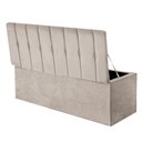 Ver imagem 3 de Calçadeira Baú Recamier King 190CM Kiara Suede Bege - D A DECOR