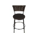 Ver imagem 3 de Banqueta Baixa Cromada Cozinha Americana de Fibra Sintetica:marrom