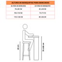 Ver imagem 6 de Banqueta Baixa Cromada Cozinha Americana de Fibra Sintetica:marrom