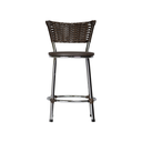 Ver imagem 2 de Banqueta Baixa Cromada Cozinha Americana de Fibra Sintetica:marrom