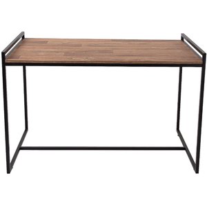 Mesa De Jantar Retangular 4 Lugares Preto Industrial