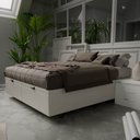 Ver imagem 2 de Base Box Baú para Cama Casal King 192x203cm Bipartido Liz S05 Sintético Bege - Mpozenato