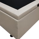 Ver imagem 5 de Base Box Baú para Cama Casal King 192x203cm Bipartido Liz S05 Sintético Bege - Mpozenato