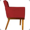 Ver imagem 3 de Poltrona Decorativa para Sala Recepção Consultório Escritório Base em Madeira Divine Suede