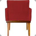 Ver imagem 5 de Poltrona Decorativa para Sala Recepção Consultório Escritório Base em Madeira Divine Suede