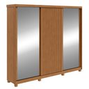 Ver imagem 2 de Guarda Roupa Casal MDF Lopas Ollie 3 Portas Espelho Pés Amên/Off