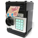 Ver imagem 1 de Mini Cofre Eletrônico Digital Senha 4 Dígitos Notas e Moedas Preto Lorben