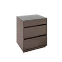 Ver imagem 3 de Mesa de Cabeceira Organizadora Ellie 3 Gavetas Cinza Pérola - D’Rossi