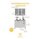 Ver imagem 5 de Armário de Cozinha Modulada Compacta Fidelitá Nara 100% MDF 2 Peças 120cm 6 Portas 2 Gavetas sem
