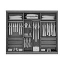 Ver imagem 3 de Guarda Roupa Garibaldi 3 Portas de Correr e 6 Gavetas com Espelho Valverde Cinamomo Off