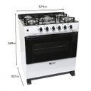 Ver imagem 2 de Fogão a Gás 5 Bocas com Respaldo Delicato Glass Clarice Eletrodomésticos