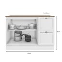 Ver imagem 3 de Conjunto Balcão 120cm e Tampo 120cm Unna - Branco/Carvalho Oak