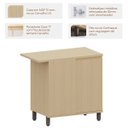 Ver imagem 2 de Balcão Canto Reto para Cozinha 1 Porta Mdp/mdf Aurora Carvalho