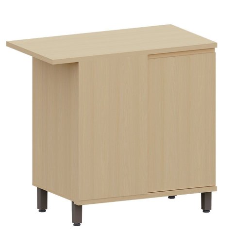 Balcão Canto Reto para Cozinha 1 Porta Mdp/mdf Aurora Carvalho