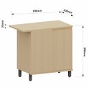 Ver imagem 4 de Balcão Canto Reto para Cozinha 1 Porta Mdp/mdf Aurora Carvalho