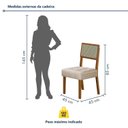 Ver imagem 2 de Kit de 2 Cadeiras para Sala de Jantar Pés em Madeira Maciça Liz Bege/Cinamomo/Linho