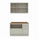Ver imagem 3 de Cozinha Compacta Fineze 4 Portas 4 Gavetas com Tampo 100% MDF Areia Hp/Cinamomo - Henn