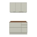 Ver imagem 2 de Cozinha Compacta Fineze 4 Portas 4 Gavetas com Tampo 100% MDF Areia Hp/Cinamomo - Henn