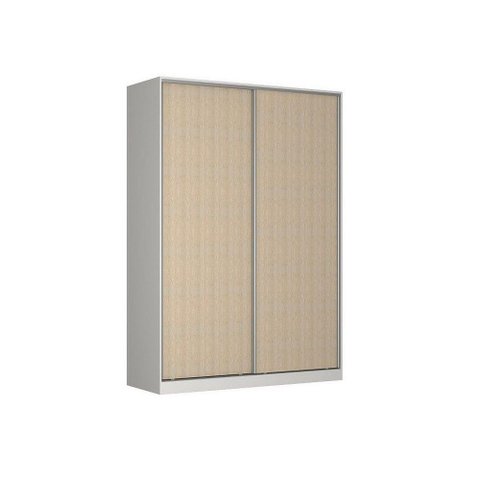 Guarda Roupa Closet Magic 2 Portas Nova Mobile Branco E Noce