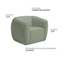 Ver imagem 3 de Poltrona Decorativa Premium Provença Bouclé Verde Claro - Nexta Casa