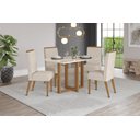 Ver imagem 2 de Mesa Jantar Natali 120 4 Cadeiras Nina Linho - Henn