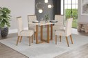 Ver imagem 2 de Mesa Jantar Natali 120 4 Cadeiras Nina Linho - Henn