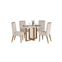 Ver imagem 1 de Mesa Jantar Natali 120 4 Cadeiras Nina Linho - Henn