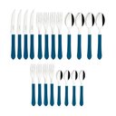 Ver imagem 5 de Faqueiro Inox 20 Peças Leme Cabo Plástico Azul - Tramontina 23198918