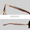 Ver imagem 3 de Óculos de Sol Polarizado Hastes Madeira Proteção Uv400 Cinza Dourado