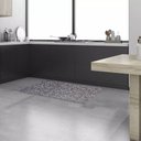 Ver imagem 4 de Tapete Passadeira Capacho Emborrachada Antiderrap. 0,65x1,00 Textura Branco Preto