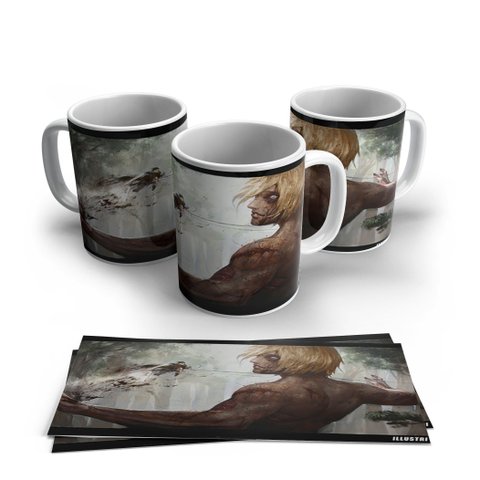 Caneca de Porcelana Attack On Titan Modelo 22