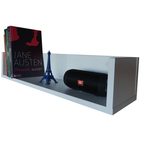 Kit 2 Prateleiras Livros - Branca - 600 X 115 X 165