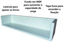 Ver imagem 2 de Kit 2 Prateleiras Livros - Branca - 600 X 115 X 165