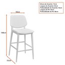 Ver imagem 4 de Banqueta Tami 50cm Madeira Maciça | Linho Off White - Sallar Home