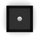 Ver imagem 3 de Cuba de Apoio Quadrada com Mesa 380x380 Design 2D Preto/Matte Black Celite