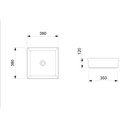 Ver imagem 4 de Cuba de Apoio Quadrada com Mesa 380x380 Design 2D Preto/Matte Black Celite