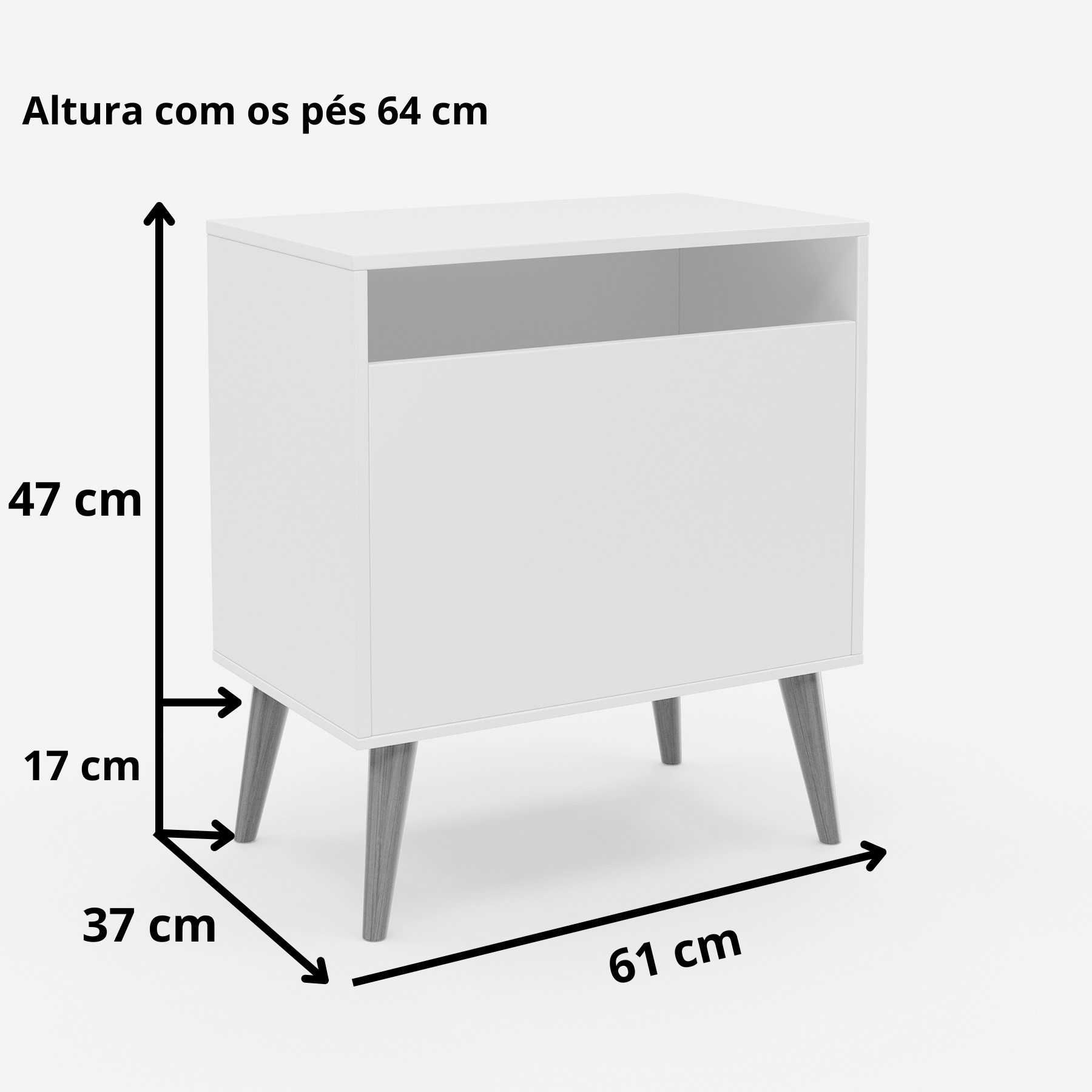 Baú Organizador Caixa De Armazenamento Com Tampa Branco Madeira - 3