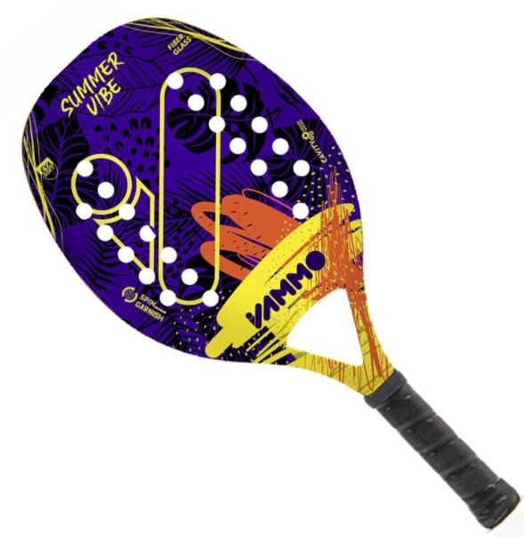 Raquete de Beach Tennis Vammo Summer Vibe - Turquesa + Sacola e 3 Bolas de Beach Tennis - 3