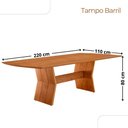 Ver imagem 3 de Mesa para Sala de Jantar Portugal 220cm Tampo Barril Laminado