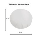 Ver imagem 3 de 2 Almofadas Redondas em Veludo Cor:branco