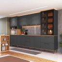 Ver imagem 3 de Armario de Cozinha Modulada Completa 7 Peças com Bancada 360cm Isabelle Delmarco