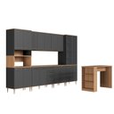 Ver imagem 1 de Armario de Cozinha Modulada Completa 7 Peças com Bancada 360cm Isabelle Delmarco