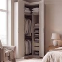 Ver imagem 2 de Guarda Roupa de Canto Reto Planejado com Portas Corino Hera CabeCasa MadeiraOriginals Off White