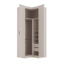Ver imagem 4 de Guarda Roupa de Canto Reto Planejado com Portas Corino Hera CabeCasa MadeiraOriginals Off White
